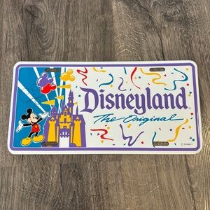 Disneyland The Original License Plate Tag Booster Vintage LIKE NEW